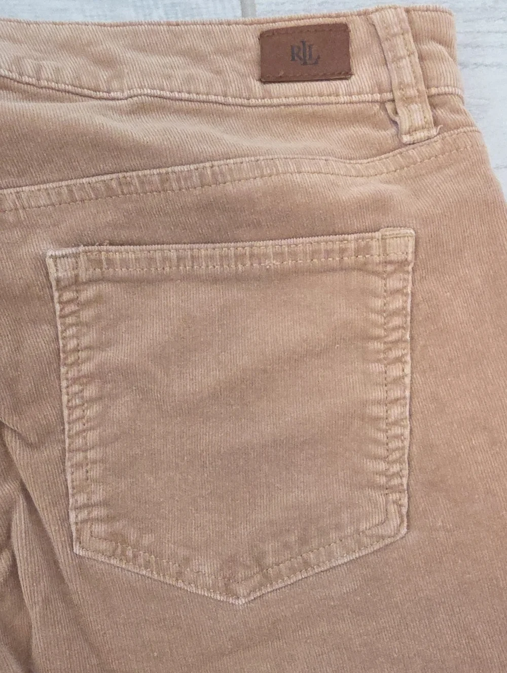 Lauren Ralph Lauren Women's Size 8 Tan Corduroy Straight Leg Pants Equestrian